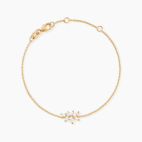 Bracelet Waouh Plaqu&eacute; Or Jaune Oxyde De Zirconium - Bracelets Femme | Histoire d&rsquo;Or