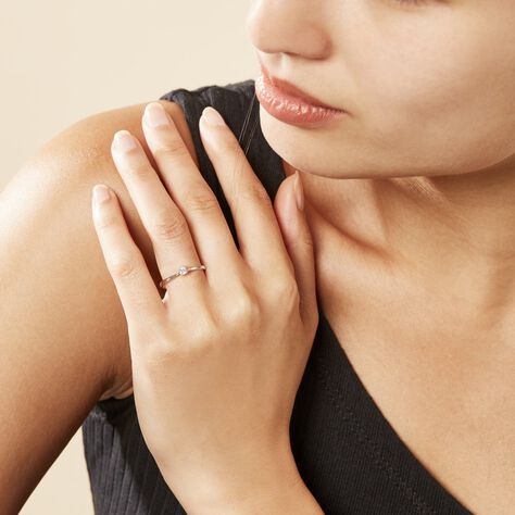 Bague Solitaire Victoria Or Blanc Diamant - Bagues solitaires Femme | Histoire d’Or