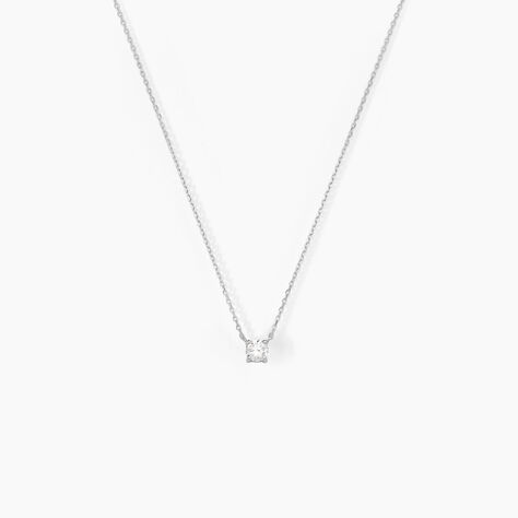 Collier Or Blanc Aphrodite Diamant - Colliers Femme | Histoire d&rsquo;Or