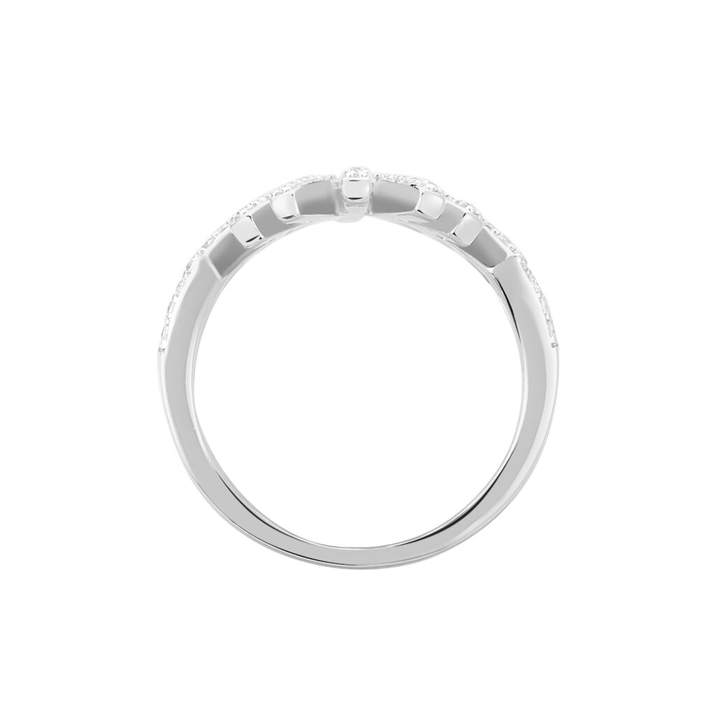 Bague Neli Argent Blanc Oxyde De Zirconium - Bagues avec pierre Femme | Histoire d&rsquo;Or