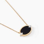 Collier Tahina Or Jaune Onyx Diamant - Colliers Femme | Histoire d&rsquo;Or