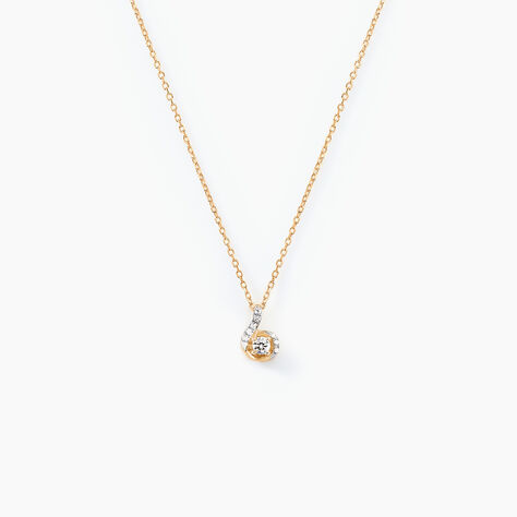 Collier Vrille Accompagnee Or Jaune Diamant - Colliers Femme | Histoire d’Or