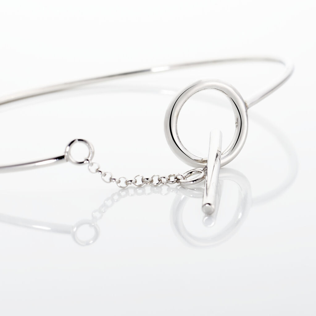 Bracelet Jonc Marie-capucine Argent Blanc - Bracelets joncs Femme | Histoire d&rsquo;Or