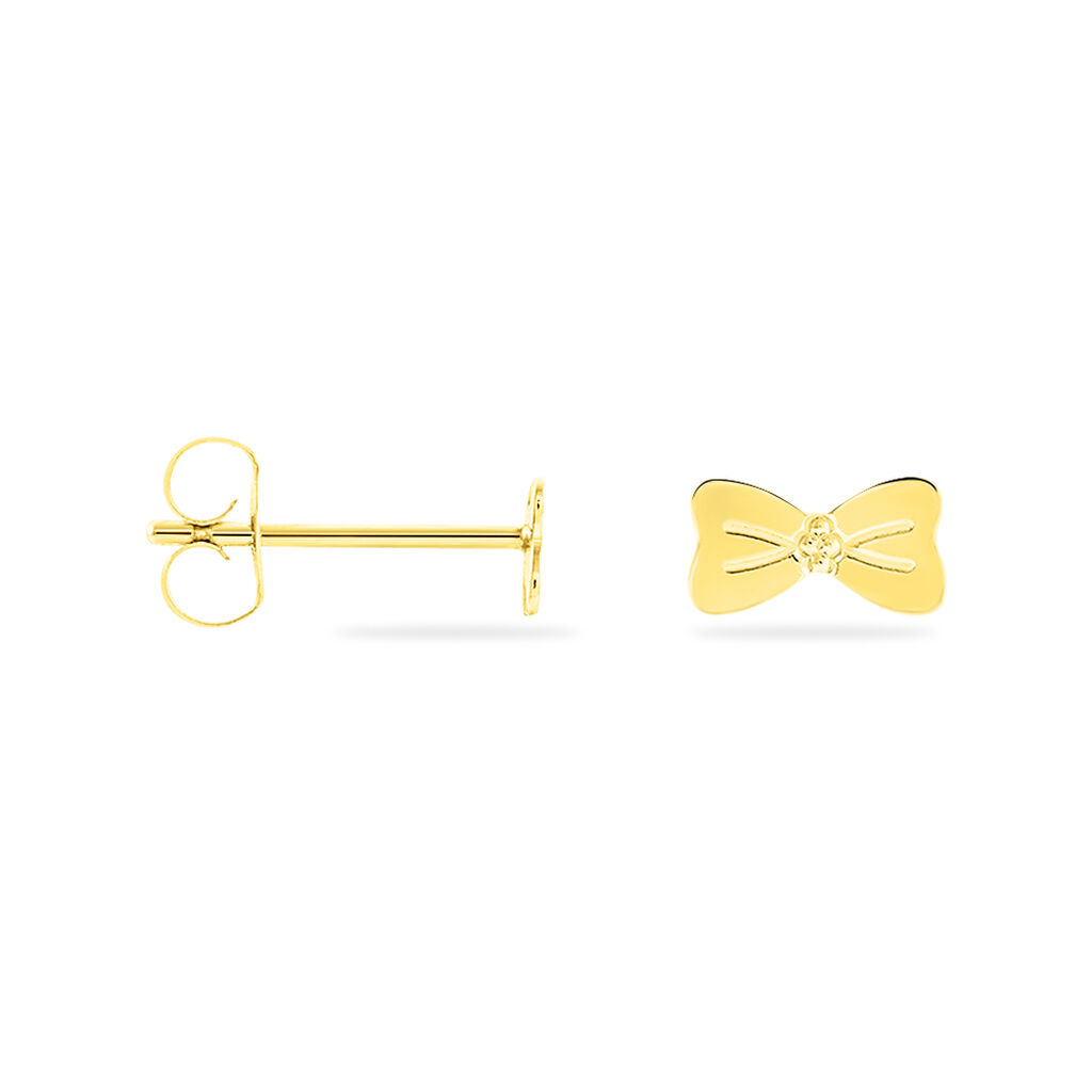 Boucles D'oreilles Puces Evonne Noeud Or Jaune - Clous d'oreilles Enfant | Histoire d’Or