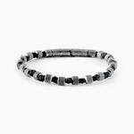 Bracelet Jourdan Acier Noir - Bracelets cordon Homme | Histoire d&rsquo;Or