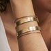 Bracelet Manchette Chita Acier Doré - Bracelets manchettes Femme | Histoire d’Or