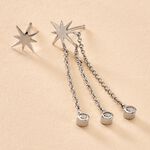 Boucles D'oreilles Pendantes Clarence Argent Blanc Oxyde De Zirconium - Boucles d'oreilles fantaisie Femme | Histoire d&rsquo;Or