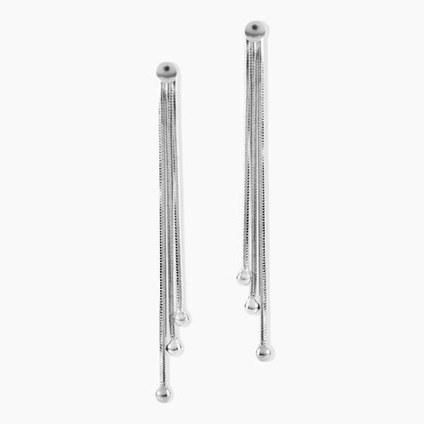 Boucles D'oreilles Pendantes Giorgia Argent Blanc - Boucles d'oreilles fantaisie Femme | Histoire d&rsquo;Or