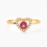 Bague Red Velvet Or Jaune Rhodolite Oxyde De Zirconium - Bagues solitaires Femme | Histoire d&rsquo;Or