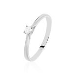 Bague Solitaire Victoria Or Blanc Diamant - Bagues solitaires Femme | Histoire d&rsquo;Or