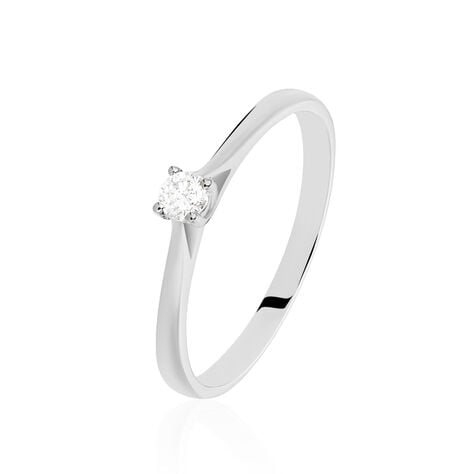 Bague Solitaire Victoria Or Blanc Diamant - Bagues solitaires Femme | Histoire d’Or