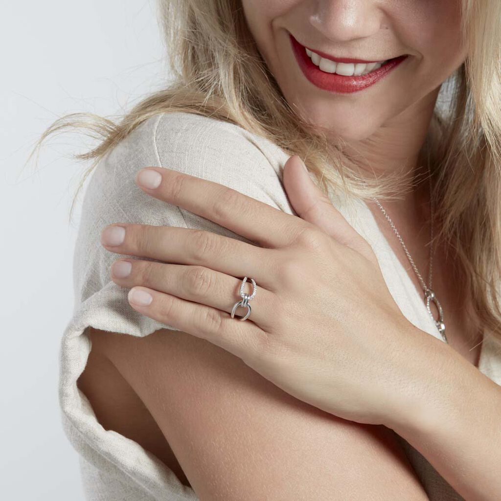Bague Colas Argent Oxyde De Zirconium - Bagues avec pierre Femme | Histoire d’Or