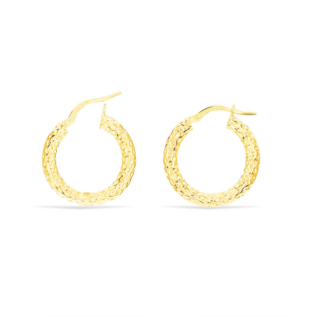 Créoles Udara Or Jaune - Boucles d'oreilles créoles Femme | Histoire d’Or
