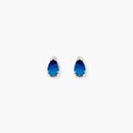 Boucles D'Oreilles Puces Ma&euml;llys Argent Blanc Oxyde De Zirconium - Boucles d'oreilles fantaisie Femme | Histoire d&rsquo;Or