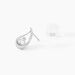 Boucles D'oreilles Puces Helie Goutte Or Blanc Oxyde De Zirconium - Clous d'oreilles Femme | Histoire d’Or