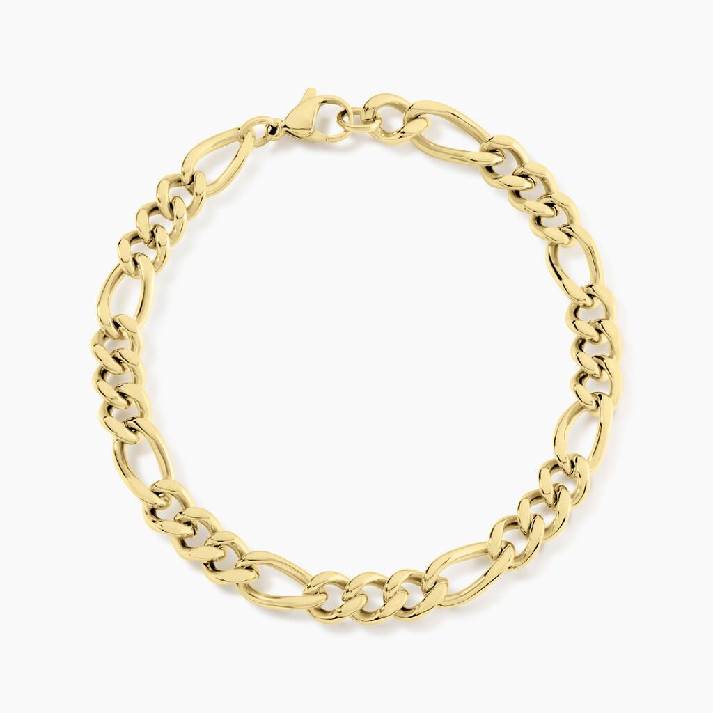 Bracelet Maille Acier Doré Virgil - Bracelets chaîne Homme | Histoire d’Or