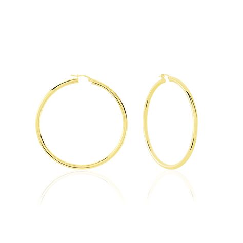 Créoles Or Jaune Rond - Boucles d'oreilles créoles Femme | Histoire d’Or