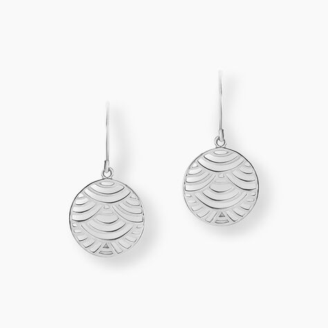 Boucles D'oreilles Pendantes Naelia Argent Blanc - Boucles d'oreilles fantaisie Femme | Histoire d’Or