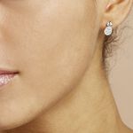 Boucles D'oreilles Puces Harold Argent Blanc Oxyde De Zirconium - Boucles d'oreilles fantaisie Femme | Histoire d&rsquo;Or