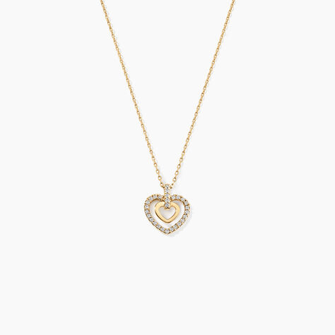 Collier Or Jaune Love Is In The Air Oxydes De Zirconium - Colliers Femme | Histoire d’Or