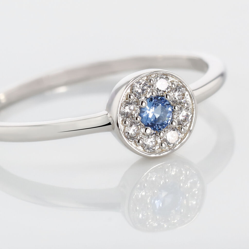 Bague Argent Blanc Auxana Oxyde De Zirconium - Bagues solitaires Femme | Histoire d&rsquo;Or