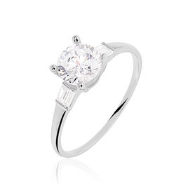 Bague Solitaire Maika Or Blanc Oxyde De Zirconium - Bagues solitaires Femme | Histoire d’Or