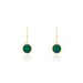 Boucles D'oreilles Pendantes Florica Or Jaune Malachite - Boucles d'oreilles pendantes Femme | Histoire d’Or