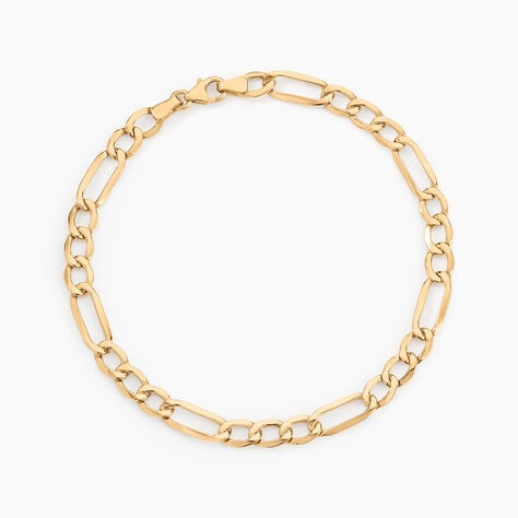 Bracelet Cameo Alternee 1/3 Or Jaune - Bracelets cha&icirc;ne Homme | Histoire d&rsquo;Or