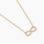 Collier Klothilda Argent Dor&eacute; A L'Or 750/1000 Oxyde De Zirconium - F&ecirc;te des m&egrave;res Femme | Histoire d&rsquo;Or
