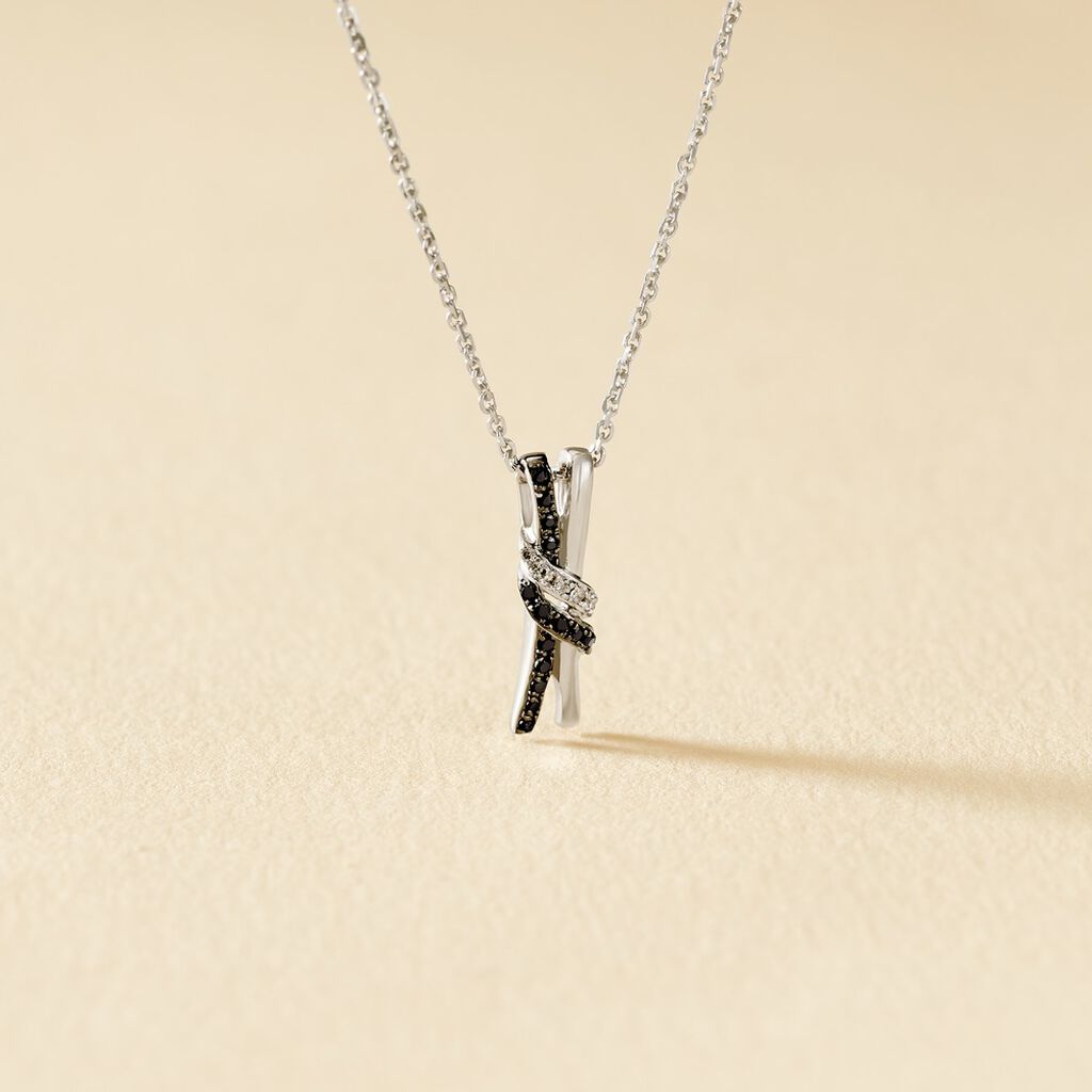 Collier Marina Or Blanc Diamant - Colliers Femme | Histoire d&rsquo;Or