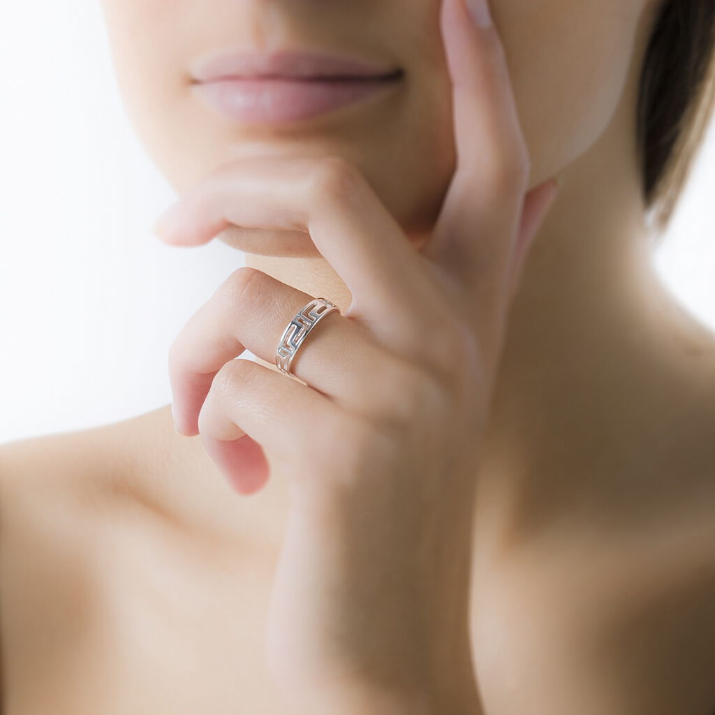 Bague Khokha Argent Blanc - Bagues fantaisie Femme | Histoire d’Or