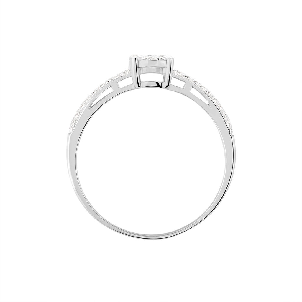 Bague Julia Or Blanc Diamant - Bagues avec pierre Femme | Histoire d’Or