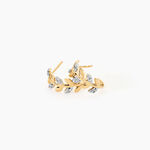 Cr&eacute;oles Emelyne Or Jaune Diamant - Boucles d'oreilles pierres pr&eacute;cieuses Femme | Histoire d&rsquo;Or