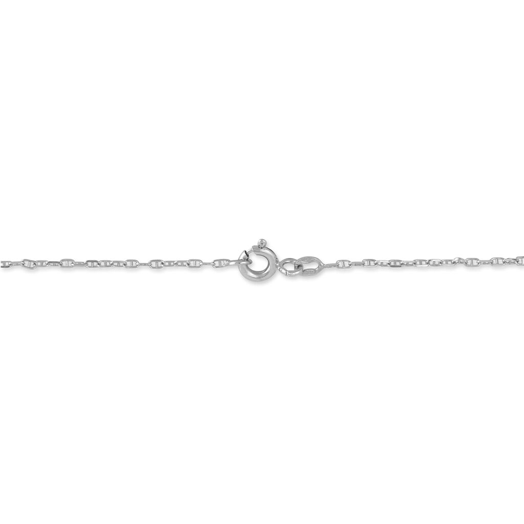 Bracelet Identité Esta Maille Forçat Or Blanc - Bracelets Communion Enfant | Histoire d’Or