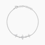 Bracelet Midnight Flower Argent Blanc Oxyde De Zirconium - Bracelets Femme | Histoire d&rsquo;Or