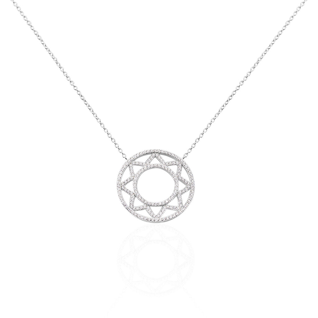Collier Abia Argent Blanc Oxyde De Zirconium - Colliers Femme | Histoire d&rsquo;Or