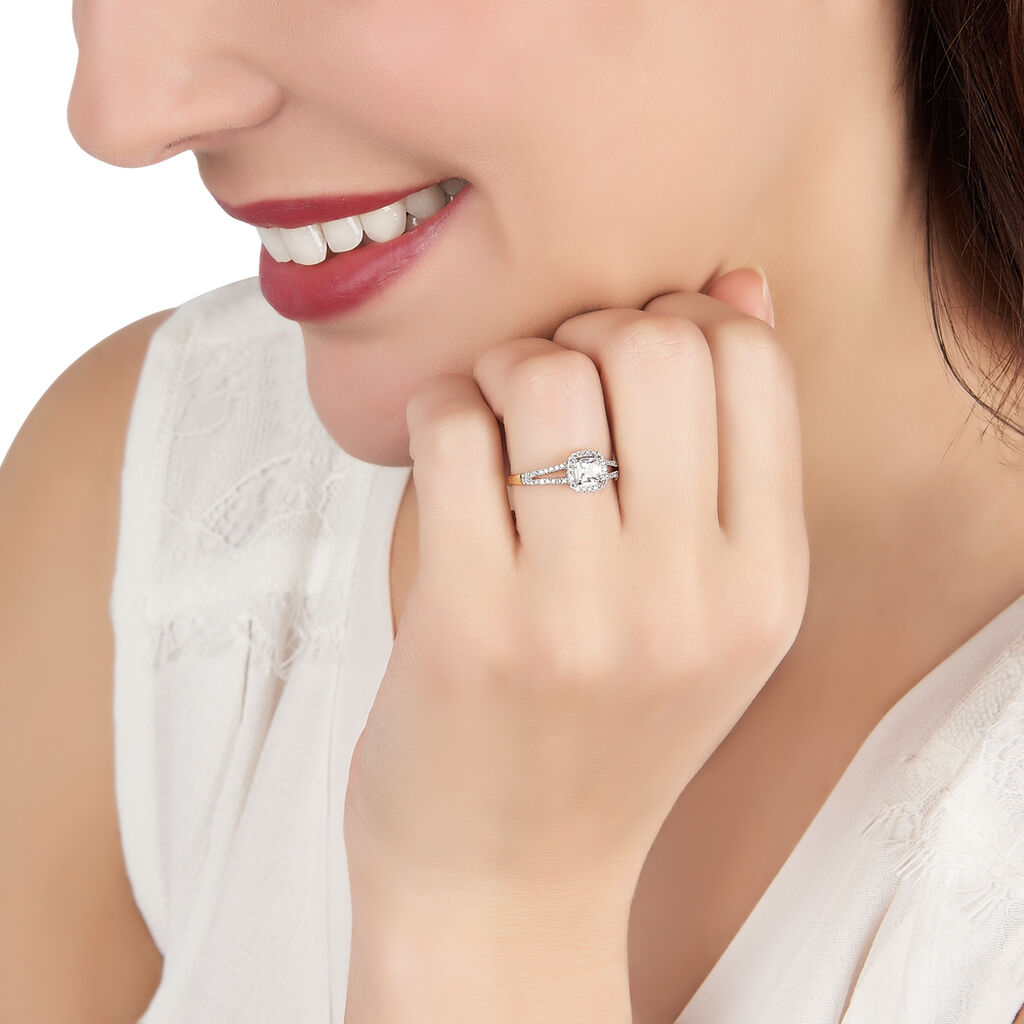 Bague Solitaire Armael Or Jaune Oxyde De Zirconium - Bagues solitaires Femme | Histoire d’Or