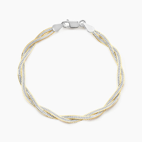 Bracelet Anaiz Argent Bicolore - Bracelets chaîne Femme | Histoire d’Or