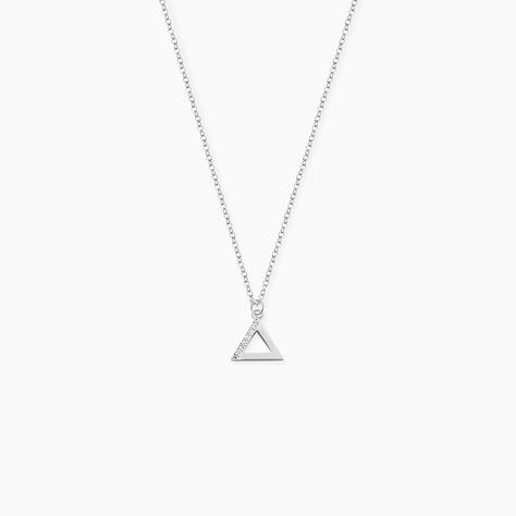 Collier Lorena Argent Blanc Oxyde De Zirconium - Colliers fantaisie Femme | Histoire d&rsquo;Or