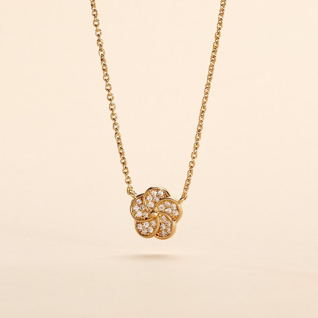 Collier Doroteia Plaqué Or Jaune Oxyde De Zirconium - Colliers fantaisie Femme | Histoire d’Or