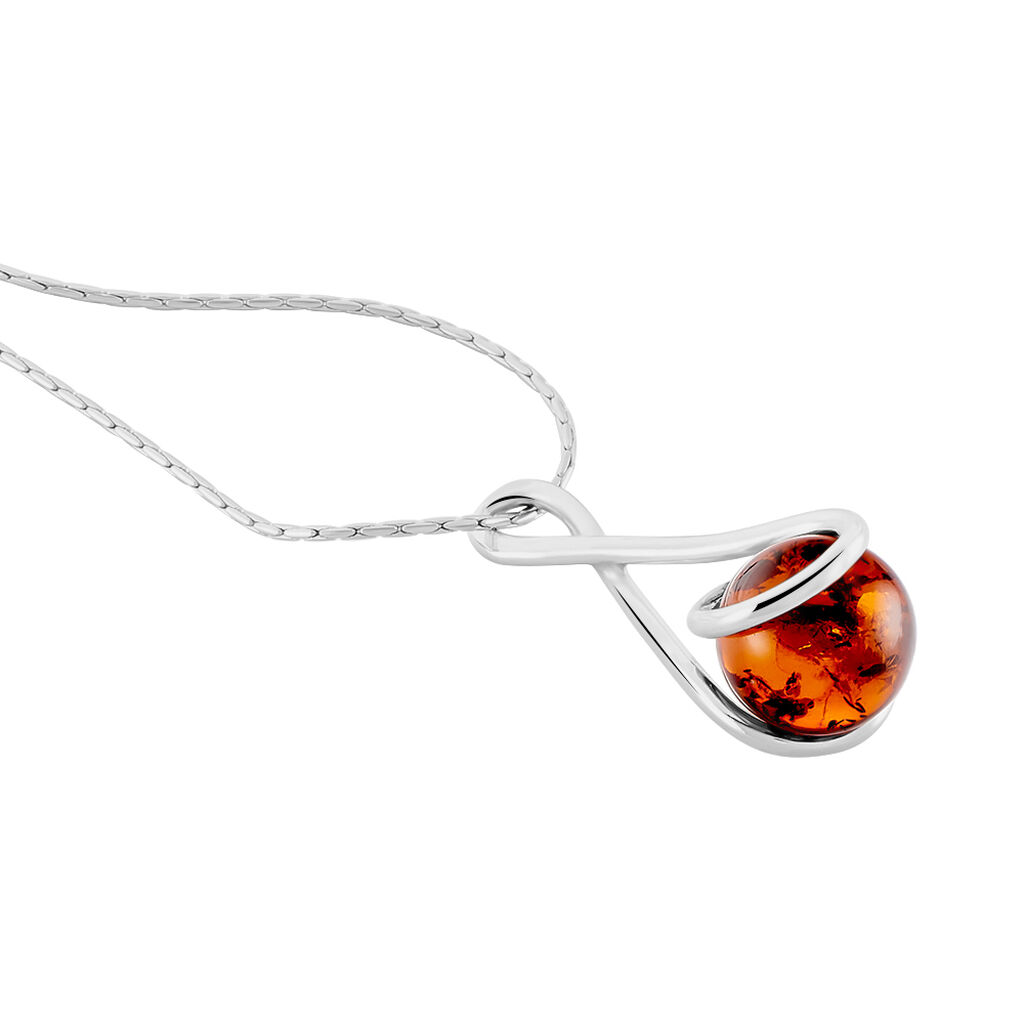 Collier Argent Blanc Simona Ambre - Colliers fantaisie Femme | Histoire d’Or