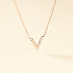 Collier Nollia Argent Rose Oxyde De Zirconium - Colliers fantaisie Femme | Histoire d&rsquo;Or