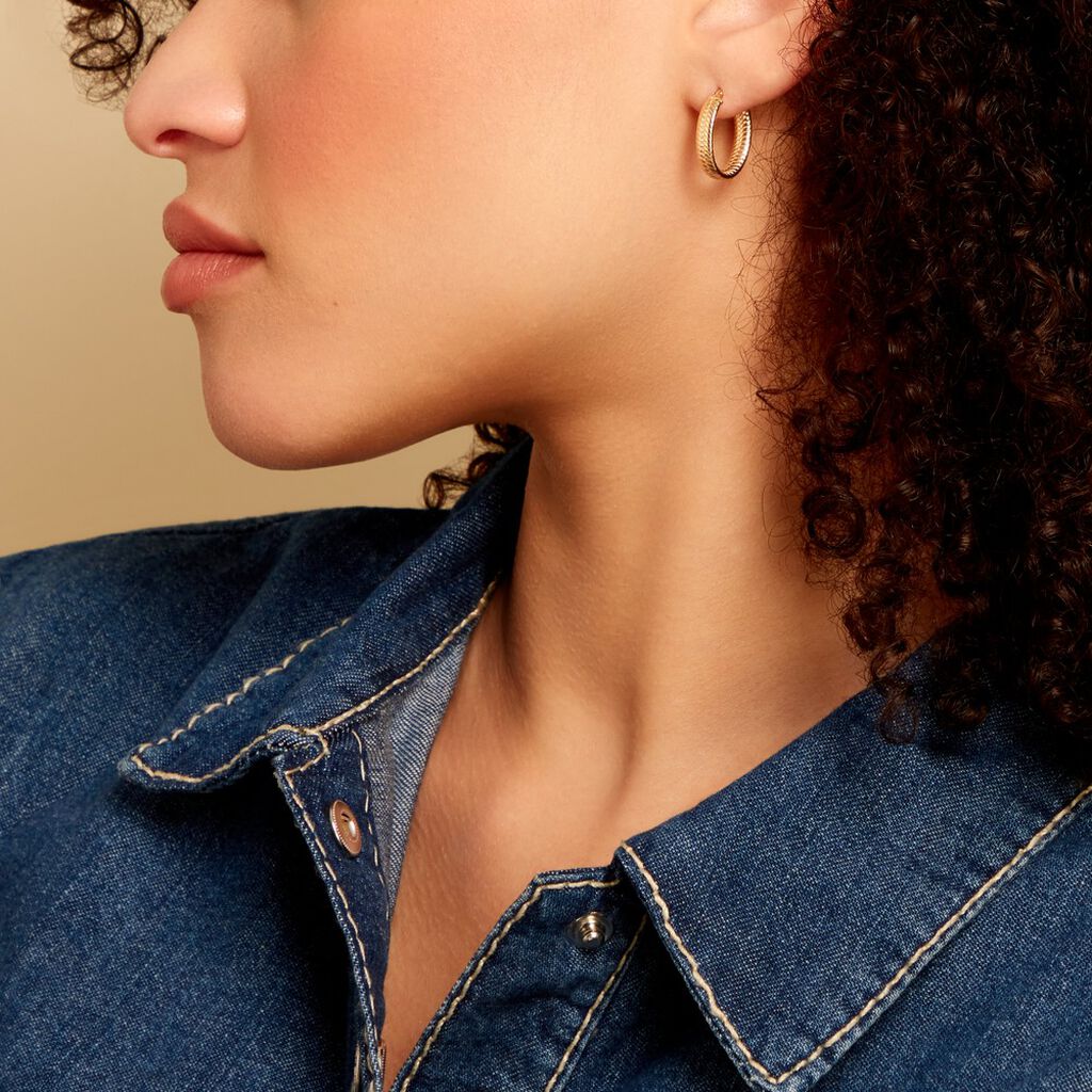 Créoles Galila Or Jaune - Boucles d'oreilles créoles Femme | Histoire d’Or