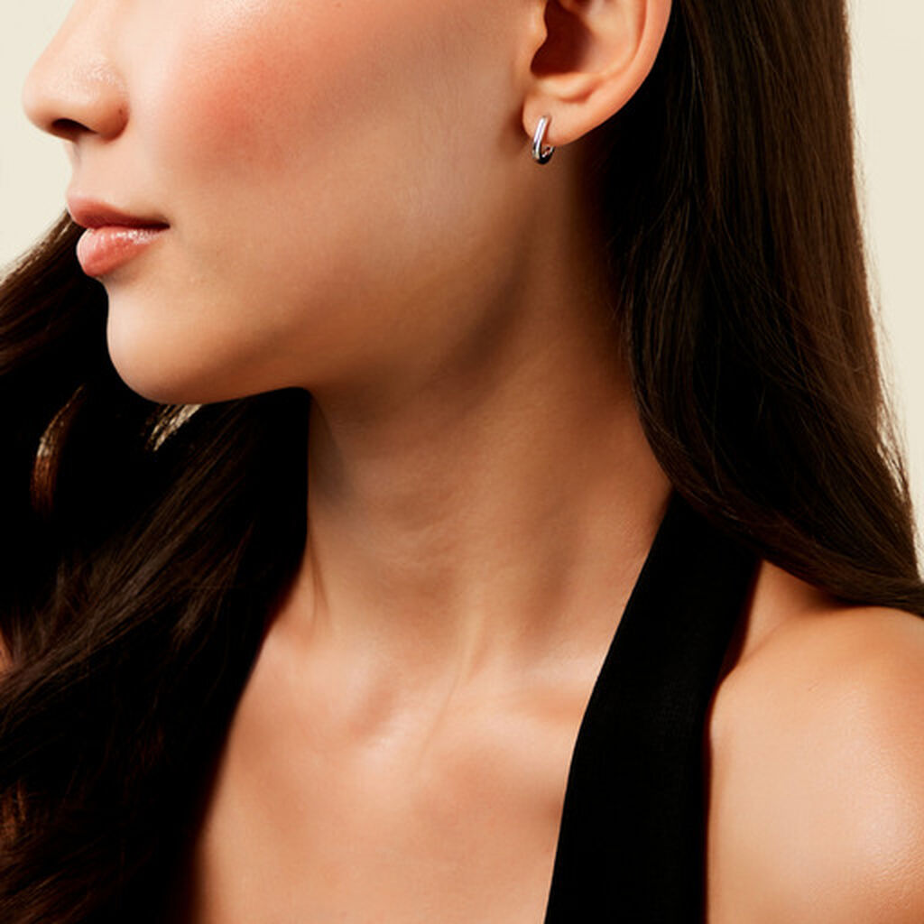 Cr&eacute;oles Florida Argent Blanc - Boucles d'oreilles cr&eacute;oles Femme | Histoire d&rsquo;Or