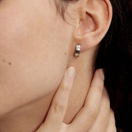 Créoles Casilda Acier Blanc - Boucles d'oreilles créoles Femme | Histoire d’Or