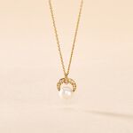 Collier Aloys Or Jaune Perle De Culture Et Oxyde De Zirconium - Colliers Femme | Histoire d&rsquo;Or