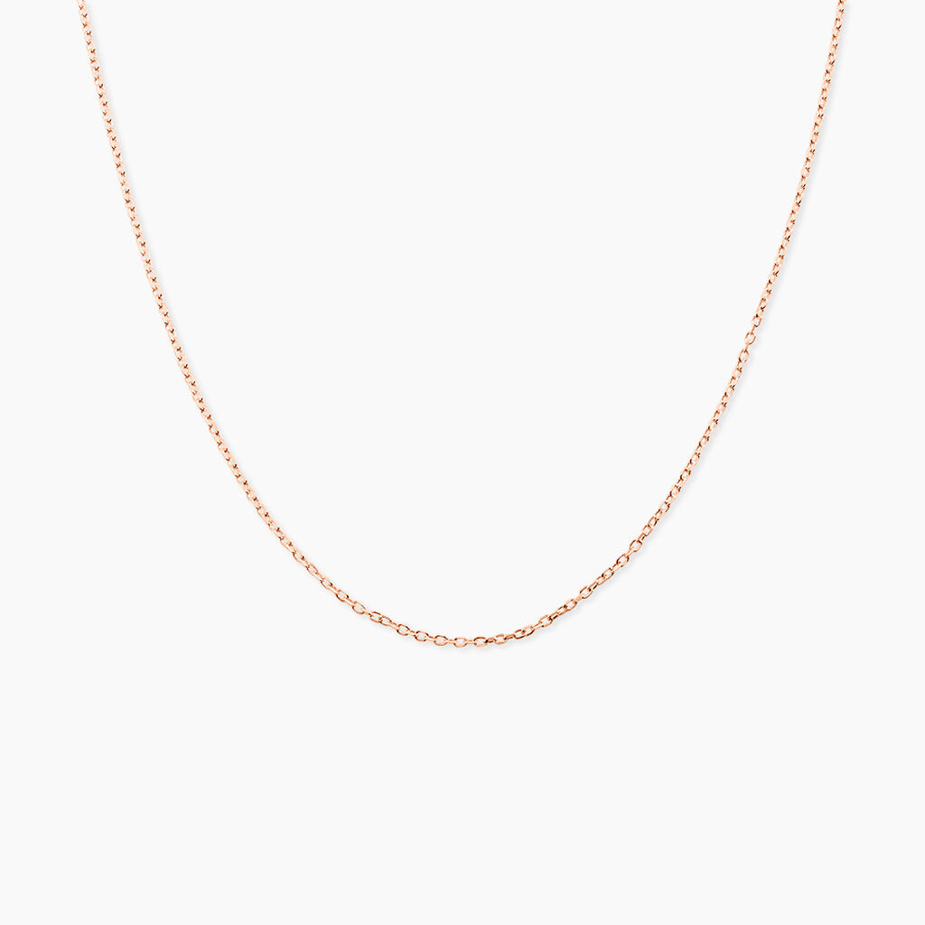 Cha&icirc;ne Igoa Maille For&ccedil;at Diamantee Or Rose - Chaines Femme | Histoire d&rsquo;Or