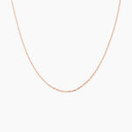 Cha&icirc;ne Igoa Maille For&ccedil;at Diamantee Or Rose - Chaines Femme | Histoire d&rsquo;Or