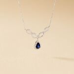 Collier Sissi Or Blanc Saphir Diamant - Colliers Femme | Histoire d&rsquo;Or