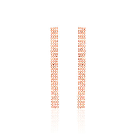 Boucles D'oreilles Pendantes Capucine Argent Rose - Boucles d'oreilles fantaisie Femme | Histoire d’Or